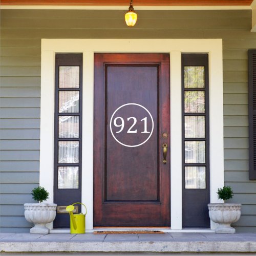 Cool Circle House Number X_Large Window Decal