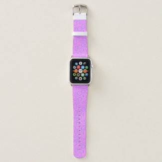 Cool Circles and Loops Pink Cool Apple Watch Band