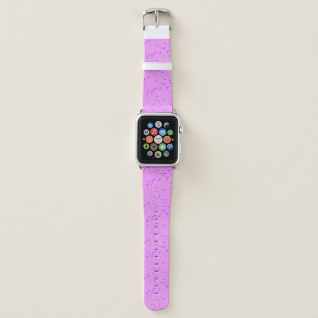 Cool Circles Loops Fruity Splash Apple Watch Band (Front)