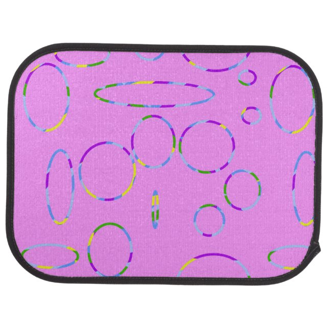 Cool Circles Pink Fruity Splash Set of Car Mats (Rear)