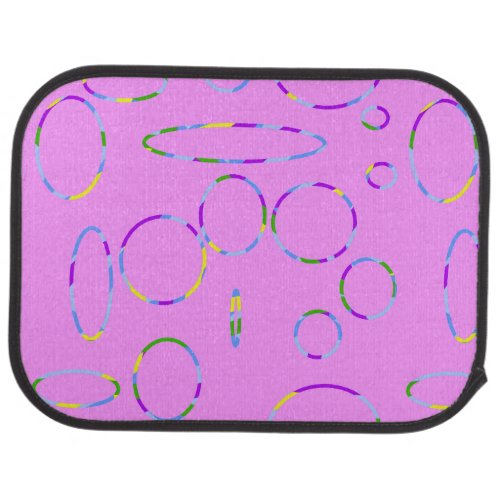 Cool Circles Pink Fruity Splash Set of Car Mats