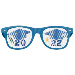 Cool Class of 2022 Senior Blue Graduation Party Retro Sunglasses