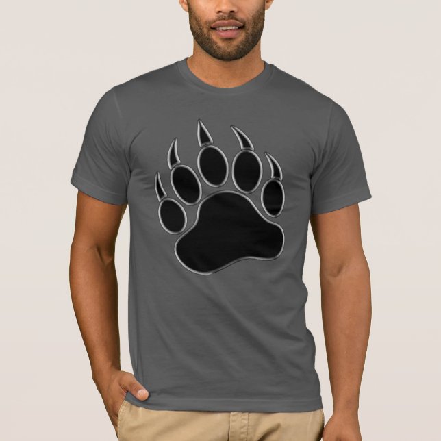 Cool Classic Bears Pride Black Bear Paw T-Shirt (Front)