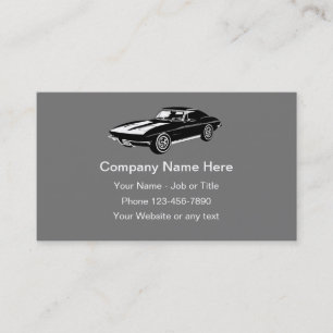 Cool Classic Car Theme Business Card