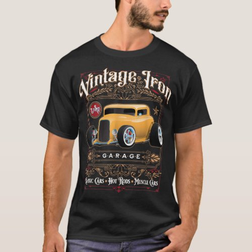 Cool Classic Retro Vintage Iron Thirties Style Hot T_Shirt