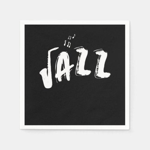 Cool Classic Saxophone Music Jazz Band Lovers Gift Napkins