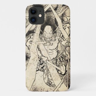 Cool classic vintage japanese demon ink tattoo Case-Mate iPhone case