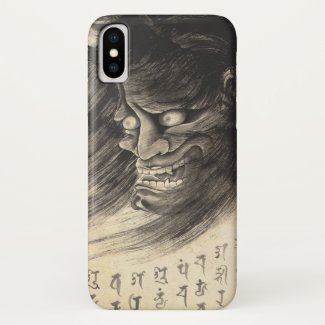 Cool classic vintage japanese demon ink tattoo iPhone x case
