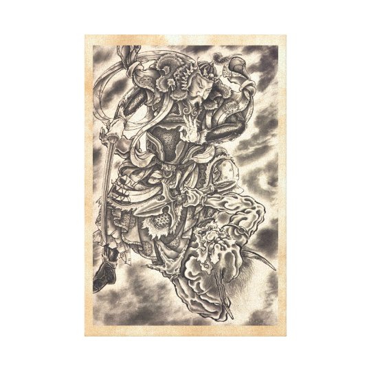 Cool Classic Vintage Japanese Demon Samurai Fight Canvas Print Zazzle Com Notonokami noritsune seems not to have even drawn his sword, while ichijo jio tadanori is poised to strike with his katana. cool classic vintage japanese demon samurai fight canvas print zazzle com