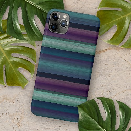 Cool Classy Artistic Watercolor Stripe Art Pattern iPhone 15 Plus Case