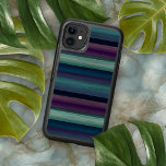 Cool Classy Artistic Watercolor Stripe Art Pattern OtterBox Symmetry iPhone 11 Case<br><div class="desc">Classy, fun and contemporary black, dark blue and teal green colored striped watercolor pattern. Beautiful, modern and cool cover for the trend-savvy and art-loving hip trendsetter, artsy motif lover who wants to protect their phone from dust and dirt, wear and tear. This design is available Apple iPhone 6, 7 and...</div>