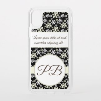 Cool classy girly daisy flower duogram stylish speck iPhone case