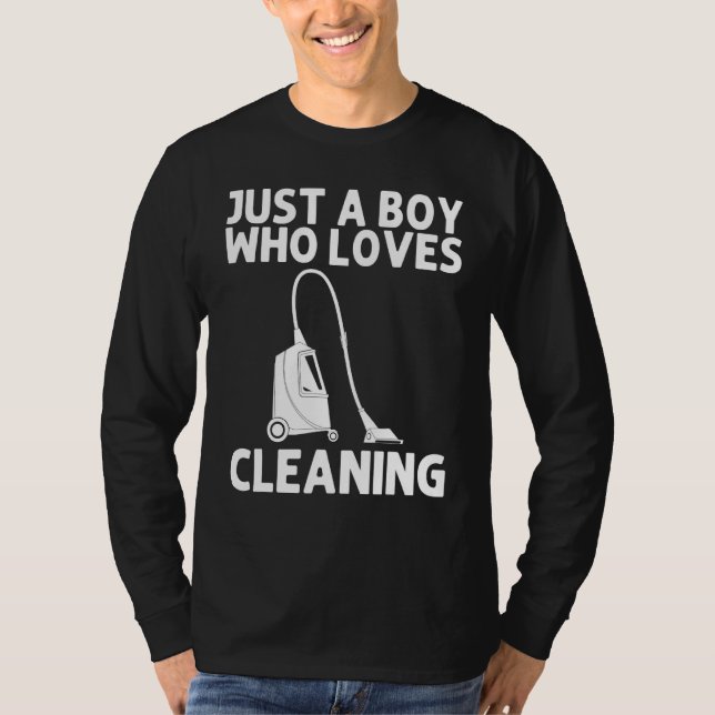 Cool Cleaning Art For Boys Kids Clean Cleaner Tool T-Shirt (Front)