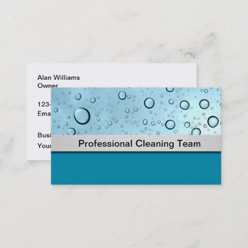 Cool Cleaning Service Modern Business Cards