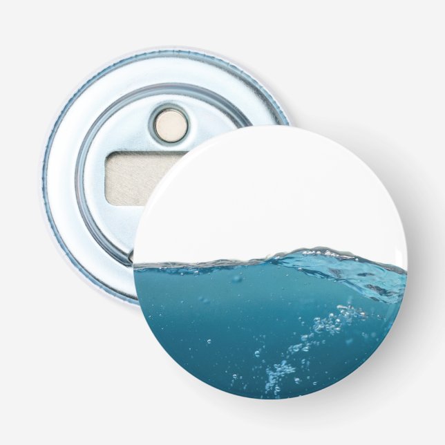 Cool Clear Blue Wave Bottle Opener (Front)