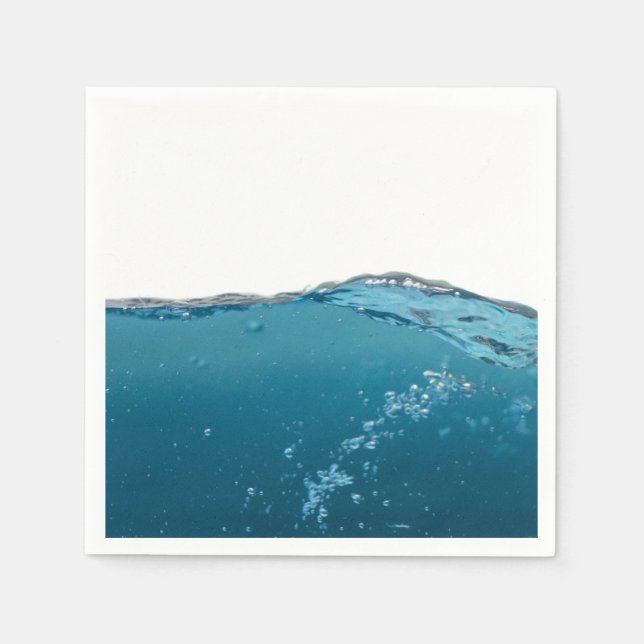 Cool Clear Blue Wave Napkins (Front)