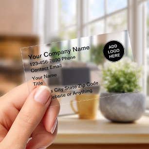 Cool Clear Business Cards Logo Template Style