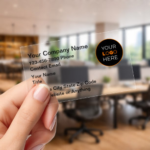 Cool Clear Business Cards Logo Template Style