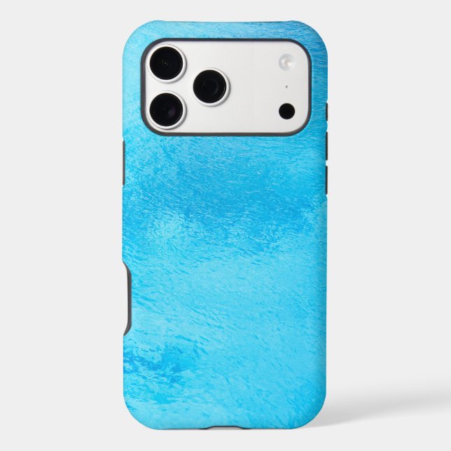 Cool Clear Turquoise Blue Water Case-Mate iPhone Case (Back)