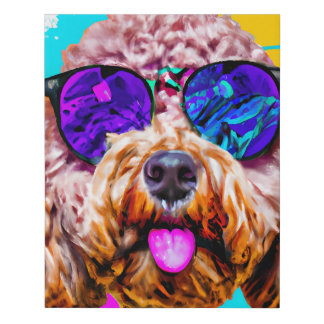 cool cockapoo faux canvas print
