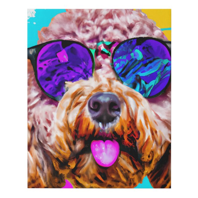 cool cockapoo faux canvas print (Front)