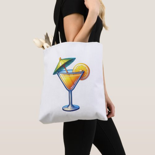 Cool cocktail design tote bag
