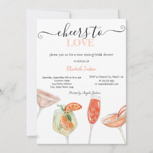 Cool Cocktails Dotted Bridal Shower Invitation