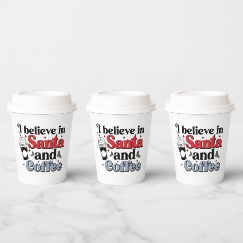 cool coffee Christmas party word art Paper Cups
