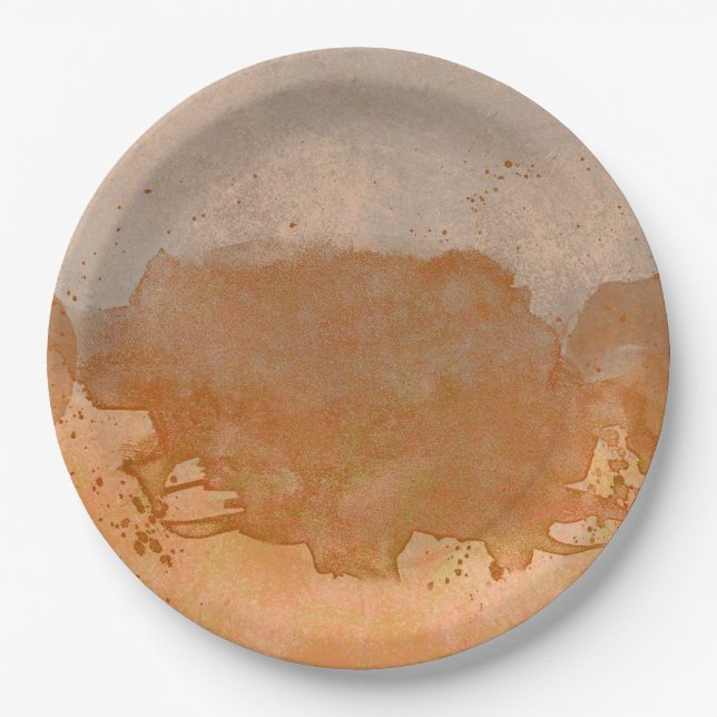 cool coffee stains party paper plates (Front)