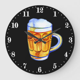 cool cold beer bar large clock