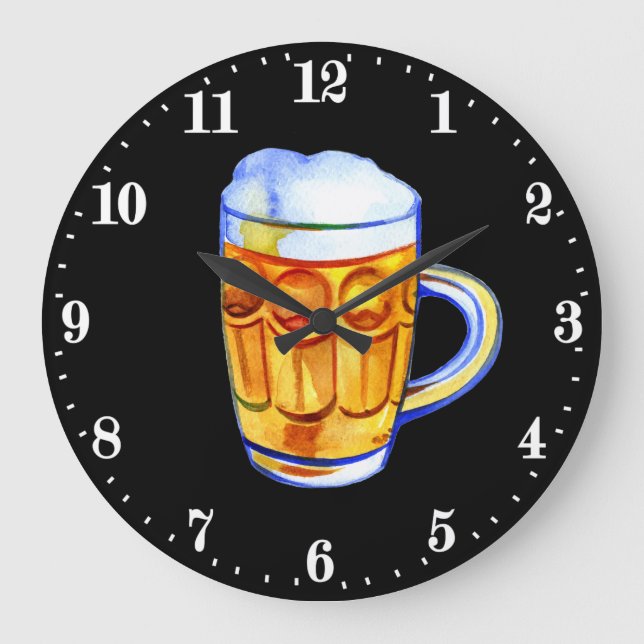 cool cold beer bar large clock (Front)