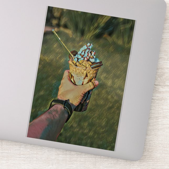 Cool cold freezing ice cream sticker (Detail)