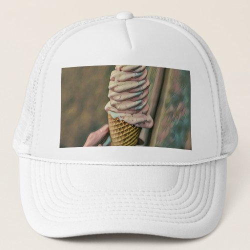 Cool cold freezing ice cream trucker hat