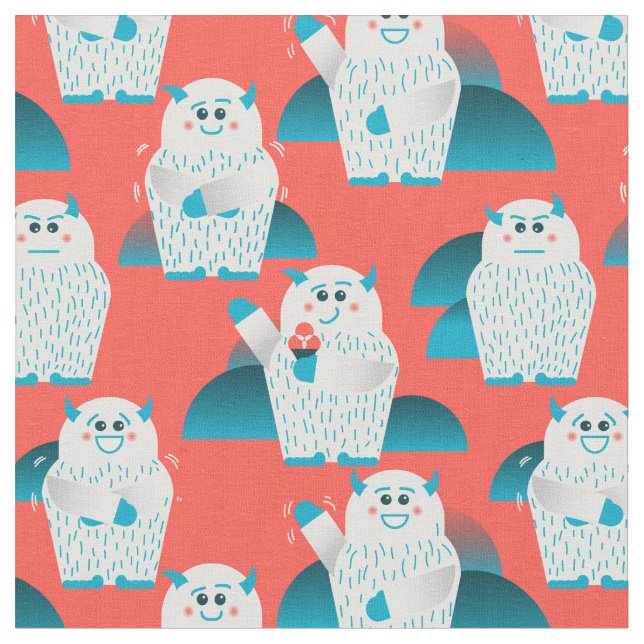 Cool Cold Yeti Fabric (Close Up)
