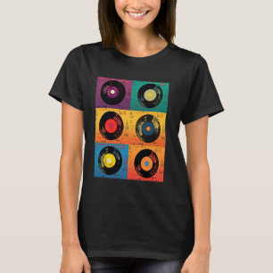 Cool Collect Records Vinyl Collector Vintage Color T-Shirt