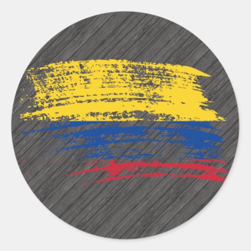 Cool Colombian flag design Classic Round Sticker