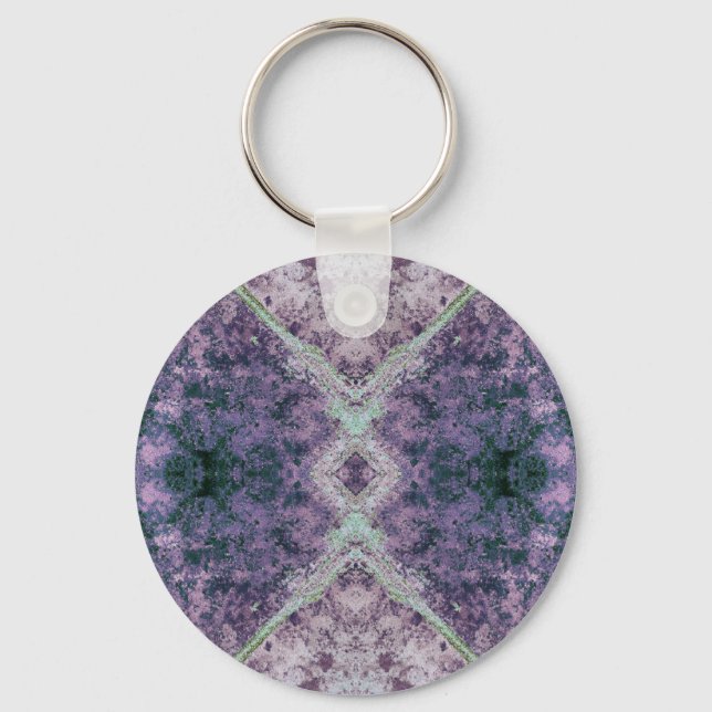 Cool Color Abstract Pattern Keychain (Front)