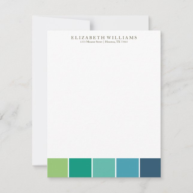 Cool Color Blocks Thank You Cards (Front)