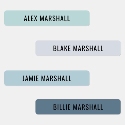 Cool Color Coded Kids Waterproof Name Labels Cool Color Coded Kids Waterproof Name Labels