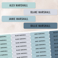 Cool Color Coded Kids Waterproof Name Labels