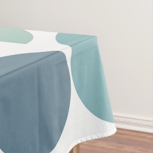 Cool Color Geo Abstract Tablecloth (In Situ)