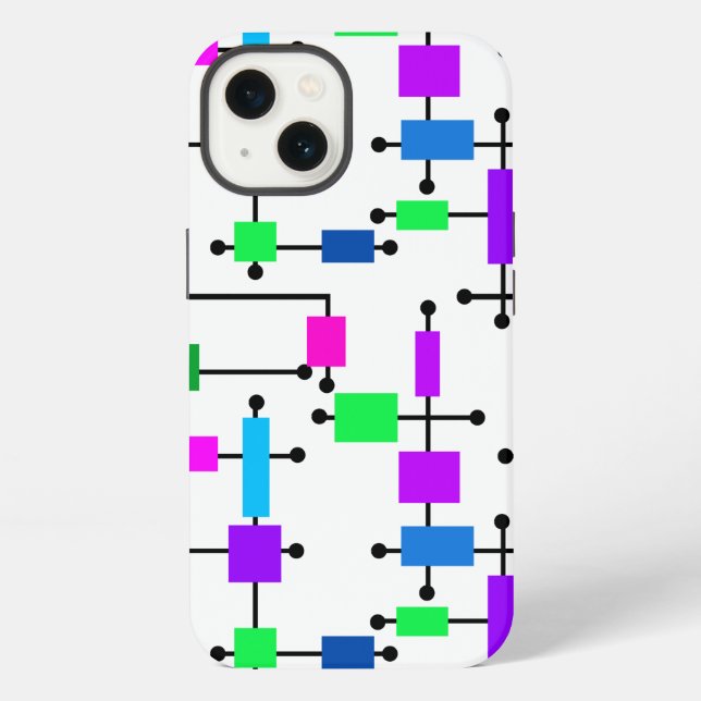 Cool Color Grid  Iphone Case (Back)