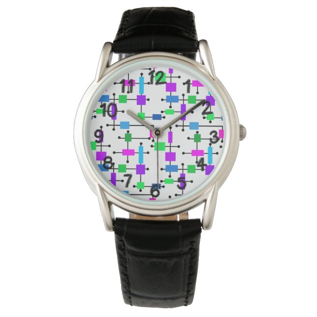 Cool Color Grid  Watch (Front)