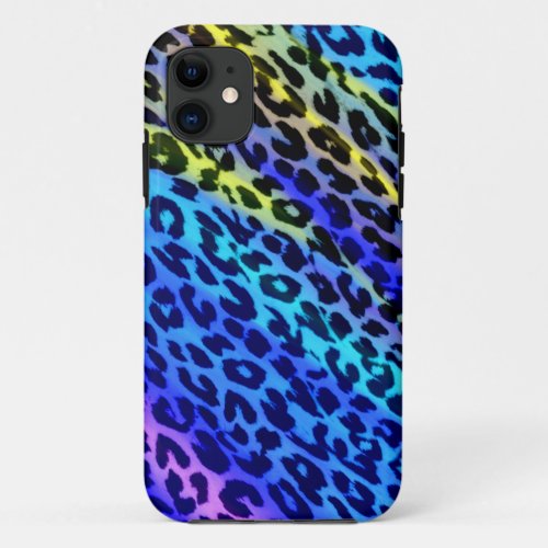 Cool color seamles animal print texture of leopard iPhone 11 case
