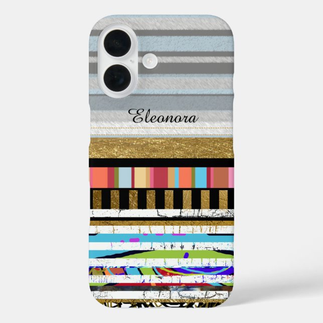 Cool Color Stripes Custom Case-Mate iPhone Case (Back)