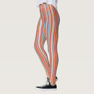 cool color stripes leggings