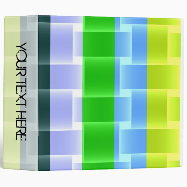 Cool color stripes modern design 2 3 ring binder (Front/Spine)