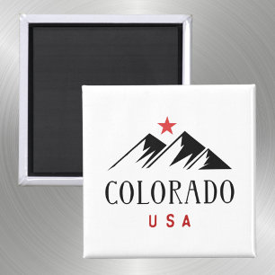 Cool Colorado USA Mountains with Star Light-Color Magnet