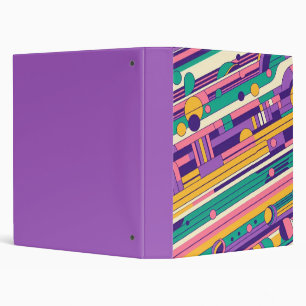 Cool, colorful 80s/90s retro designed 3 ring binder