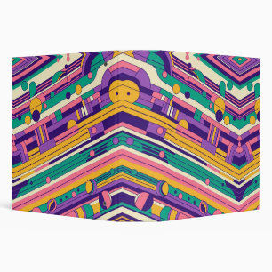 Cool, colorful 80s/90s retro designed 3 ring binder